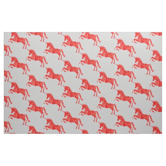 Red Unicorn Fantasy mystical Stoff (Fat Quarter (45,7 x 55,9 cm))