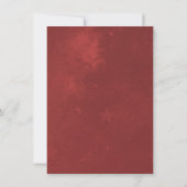 Red Unicorn Hochzeitsessen Probe Einladung (Rückseite)