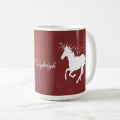 Red Unicorn Personalisiert Coffee Tasse (VorderseiteRechts)