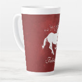 Red Unicorn Personalisiert Latte Tasse (Linke Ecke)
