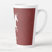 Red Unicorn Personalisiert Latte Tasse (Rechts)