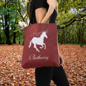Red Unicorn Personalisiert Tote Bag Tasche