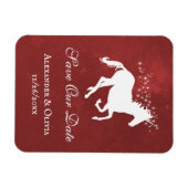 Red Unicorn speichern Sie das Datumsfenster Magnet (Horizontal)