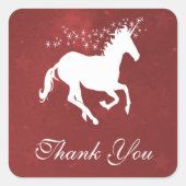 Red Unicorn Vielen Dank, dass Sie Stickers (Vorderseite)