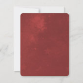 Red Unicorn Wedding RSVP Card Karte (Rückseite)