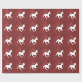 Red Unicorn Wedding Wrapping Paper Geschenkpapier (Flach)