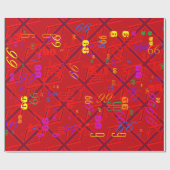 Red Union Jack Geschenkpapier (Flach)