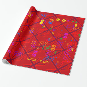Red Union Jack Geschenkpapier