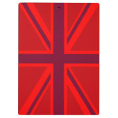 Red Union Jack Klemmbrett (Rückseite)
