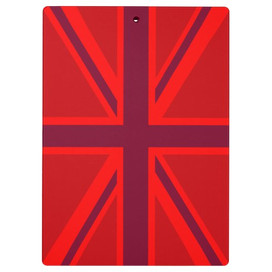 Red Union Jack Klemmbrett (Rückseite)