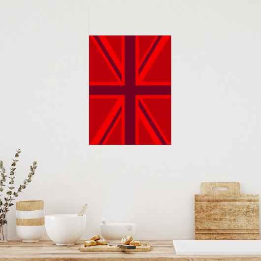 Red Union Jack Poster (Küche)