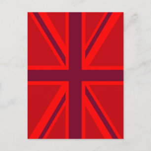 Red Union Jack Postkarte