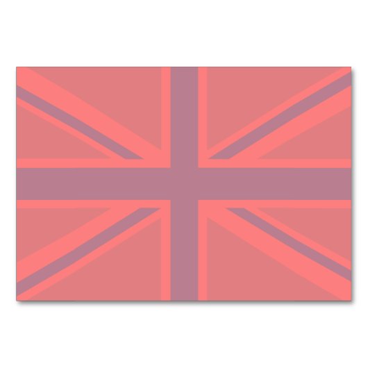 Red Union Jack Tischnummer (Rückseite)