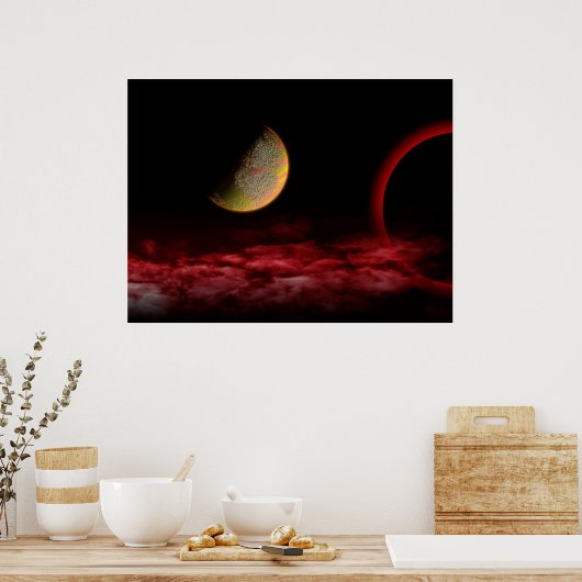 Red Universe Poster (Küche)