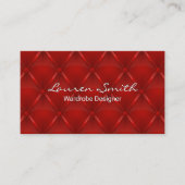 Red Upholstered Background Visitenkarte (Vorderseite)