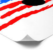 RED USA FLAG INSPIRATIONAL BASKETBALL POSTER (Ecke)