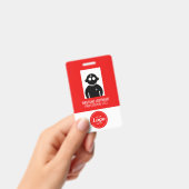 Red V1 Mitarbeiter-Abzeichen Ausweis (Handheld)