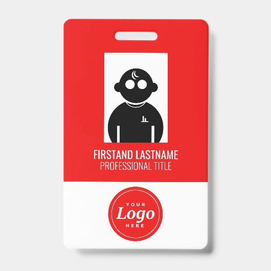 Red V1 Mitarbeiter-Abzeichen Ausweis (Front)
