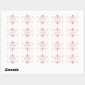 Red v2 Extravagant Ornamental Wedding Stickers (Blatt)