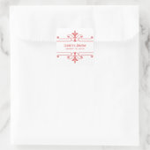 Red v2 Extravagant Ornamental Wedding Stickers (Tasche)