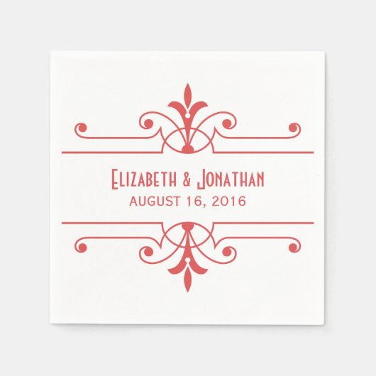 Red v2 Extravagantes Zierpapier Napkins Serviette (Vorderseite)