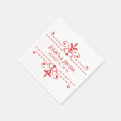 Red v2 Extravagantes Zierpapier Napkins Serviette (Ecke)