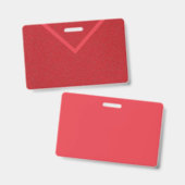 Red V Pattern Abzeichen - Individuelle Name Tag - Ausweis (Vorder- & Rückseite)