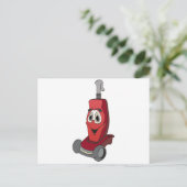 Red Vacuum Cleaner Postkarte (Stehend Vorderseite)