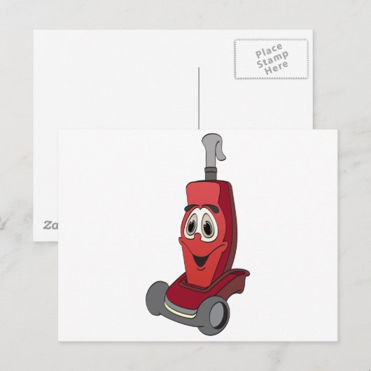 Red Vacuum Cleaner Postkarte (Vorne/Hinten)