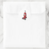 Red Vacuum Cleaner Runder Aufkleber (Tasche)