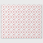Red Valentine Bow Pattern Geschenkpapier (Flach)