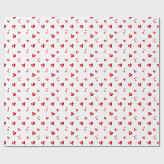 Red Valentine Bow Pattern Geschenkpapier (Flach)