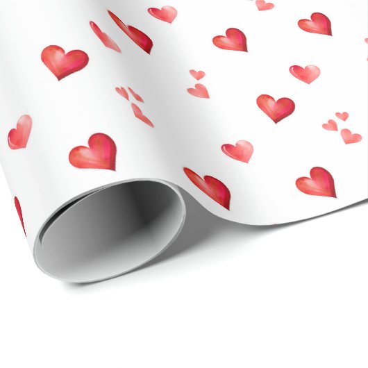 Red Valentine Bow Pattern Geschenkpapier (Rolleneckpunkt)