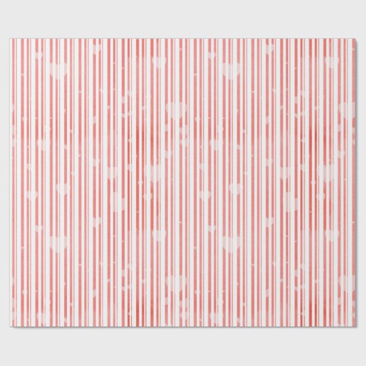 Red Valentine Bow Pattern Geschenkpapier (Flach)