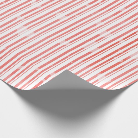 Red Valentine Bow Pattern Geschenkpapier (Ecke)