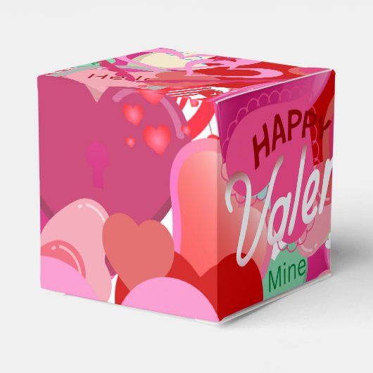 Red Valentine Favor Box Geschenkschachtel (Rückseite)