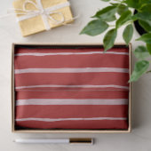 Red Valentine Hand Drawn Stripe Pattern Seidenpapier (Geschenk)