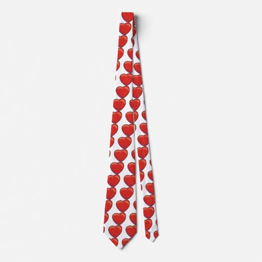 Red Valentine Heart Krawatte (Vorderseite)