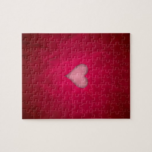 Red Valentine Heart Puzzle (Horizontal)