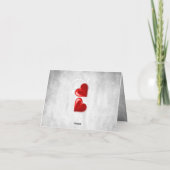 Red Valentine Hearts Dankeschön Card Karte (Rückseite)