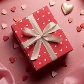 Red Valentine Hearts Geschenkpapier Set