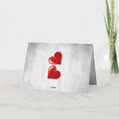 Red Valentine Hearts Grußkarte Karte (Rückseite)