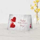 Red Valentine Hearts Grußkarte Karte (Gelbe Blume)