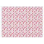 Red Valentine Hearts in Random Scattered Pattern Tischdecke (Vorderseite (Horizontal))