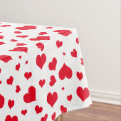 Red Valentine Hearts in Random Scattered Pattern Tischdecke (Beispiel)