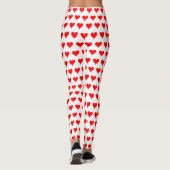Red Valentine Hearts Leggings (Rückseite)