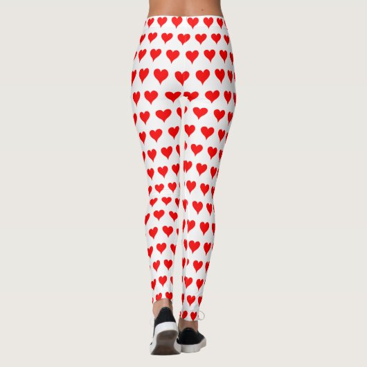 Red Valentine Hearts Leggings (Rückseite)