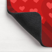 Red Valentine Hearts Mouse Pad Mousepad (Ecke)