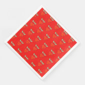 Red Valentine Hearts Serviette (Ecke)