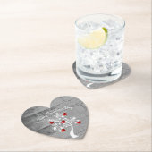 Red Valentine Hearts Tree Paper Untersetzer (Vor Ort)